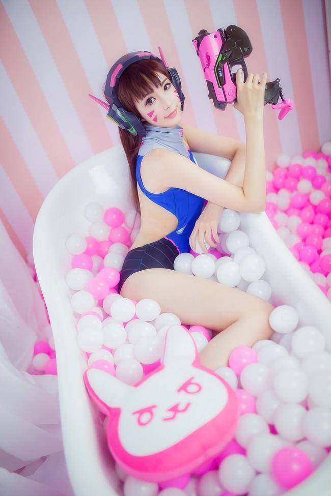 Cosplay福利/D.Va泳装 Cn：赤月