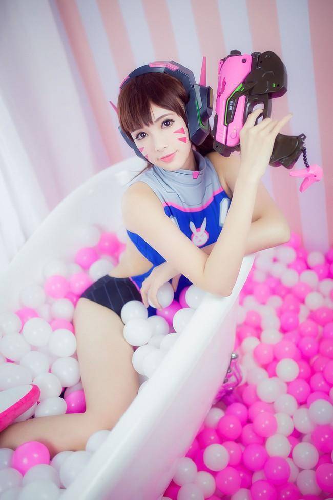 Cosplay福利/D.Va泳装 Cn：赤月
