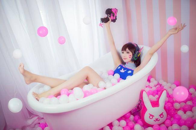 Cosplay福利/D.Va泳装 Cn：赤月