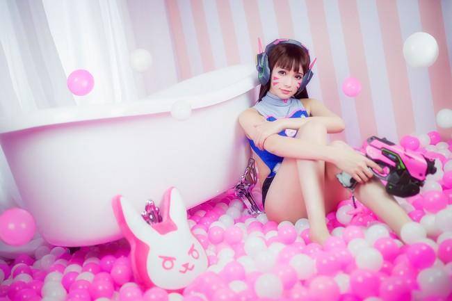 Cosplay福利/D.Va泳装 Cn：赤月
