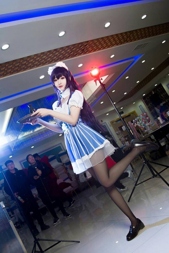 Cosplay福利/霞之丘诗羽 黑丝女仆cos Cn：杰西恩