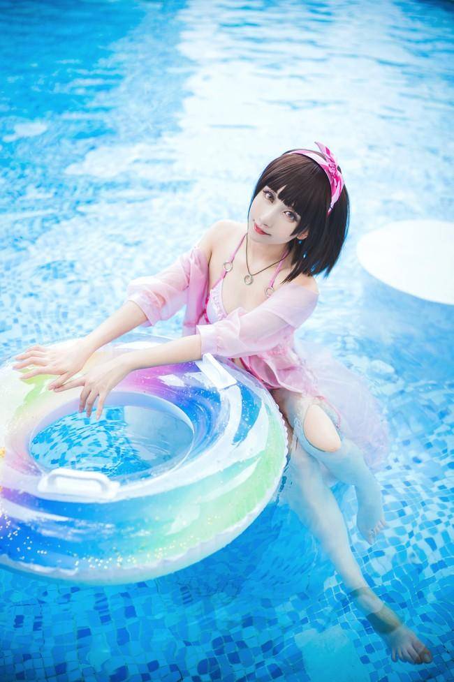 Cosplay福利/加藤惠泳装cos Cn：雪瞳 摄影：囧天