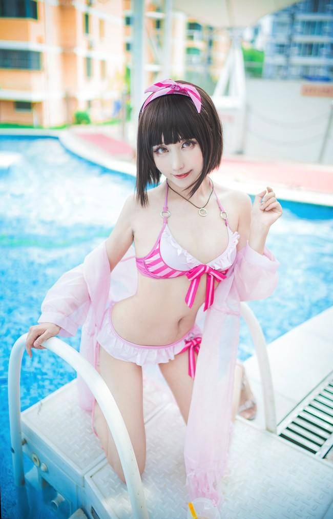 Cosplay福利/加藤惠泳装cos Cn：雪瞳 摄影：囧天