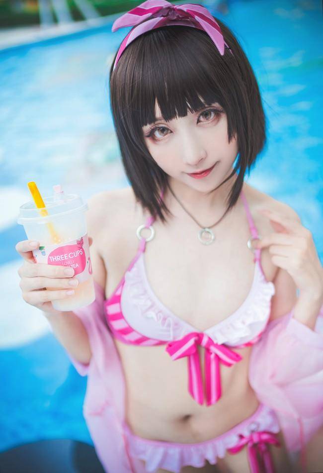 Cosplay福利/加藤惠泳装cos Cn：雪瞳 摄影：囧天