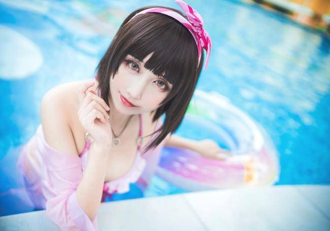 Cosplay福利/加藤惠泳装cos Cn：雪瞳 摄影：囧天