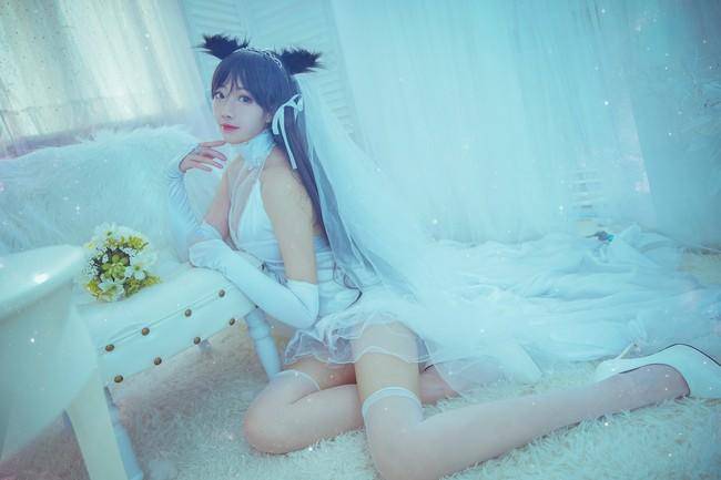 Cosplay福利/爱宕犬白丝绝对领域 Cn：阿八八八w