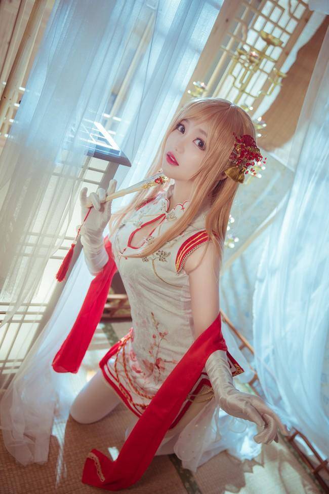 Cosplay福利/刀剑神域 亚丝娜cos过膝袜 Cn：元素