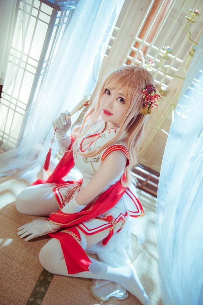 Cosplay福利/刀剑神域 亚丝娜cos过膝袜 Cn：元素
