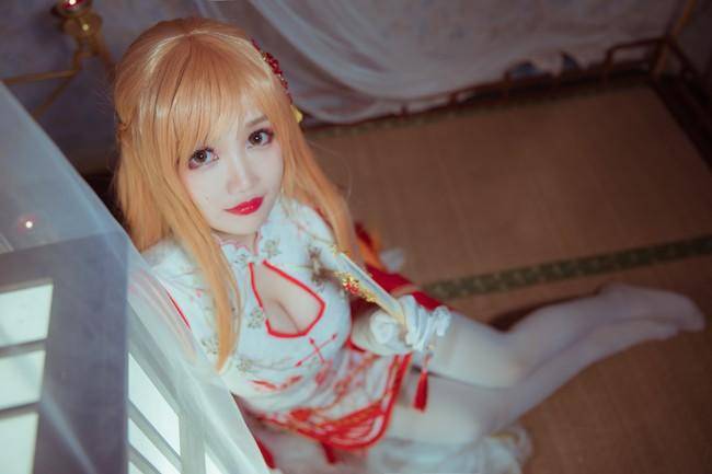 Cosplay福利/刀剑神域 亚丝娜cos过膝袜 Cn：元素