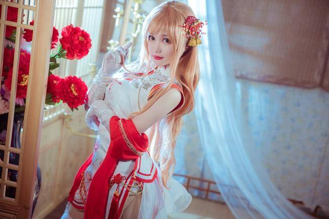 Cosplay福利/刀剑神域 亚丝娜cos过膝袜 Cn：元素
