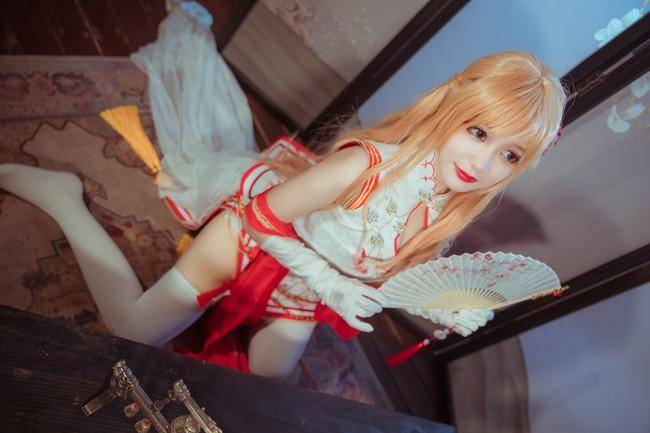 Cosplay福利/刀剑神域 亚丝娜cos过膝袜 Cn：元素