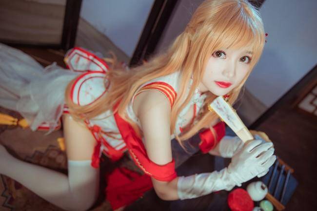 Cosplay福利/刀剑神域 亚丝娜cos过膝袜 Cn：元素