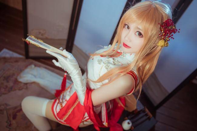 Cosplay福利/刀剑神域 亚丝娜cos过膝袜 Cn：元素