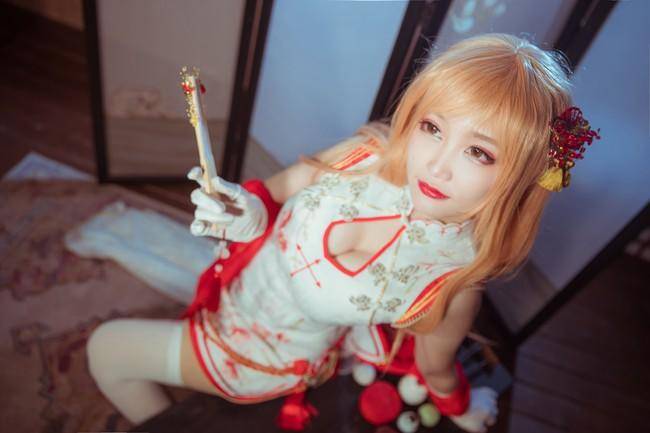 Cosplay福利/刀剑神域 亚丝娜cos过膝袜 Cn：元素