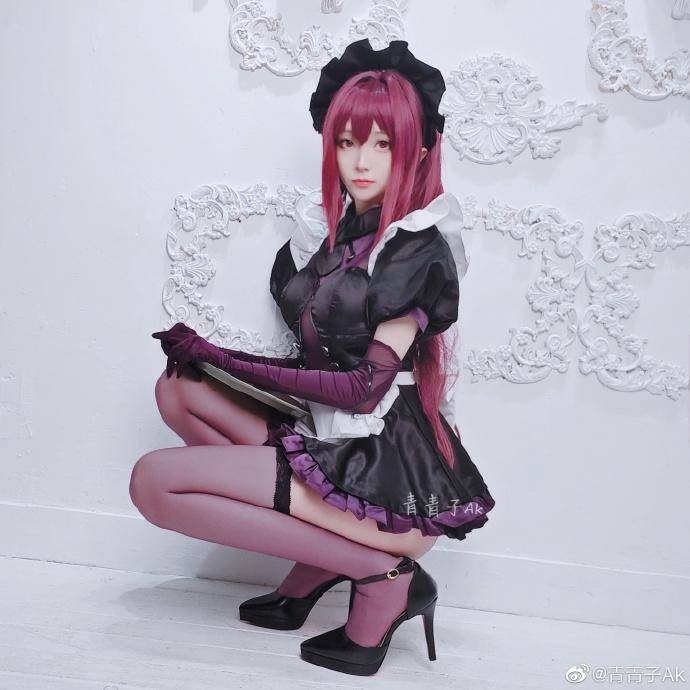 Cosplay福利/斯卡哈 绝对领域 @青青子Ak