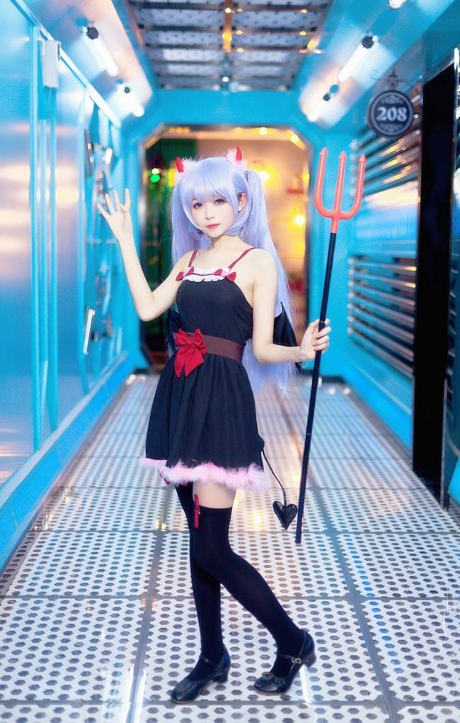 Cosplay福利/黑丝绝对领域双马尾少女 newgame 凉风青叶COSPLAY美图欣赏 cn:卷儿