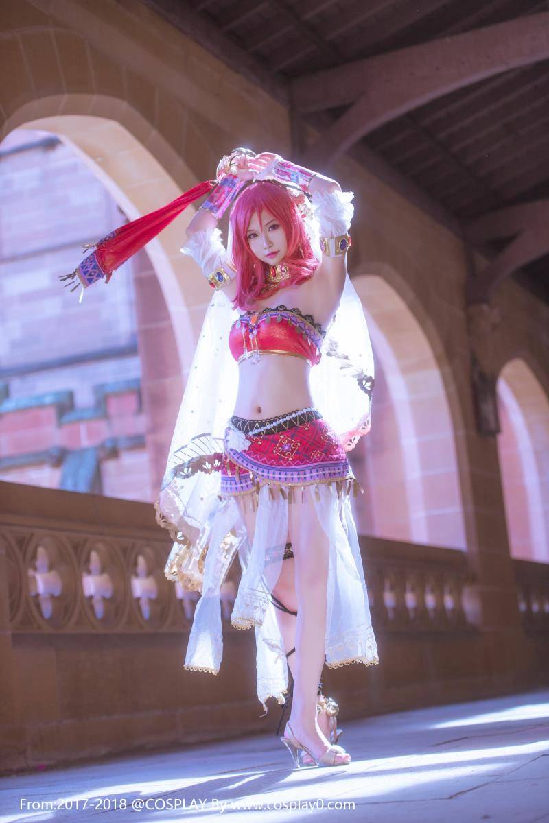 Cosplay福利/汐颜玲CosplayLoveLive西木野真姬性感舞娘美女福利图片