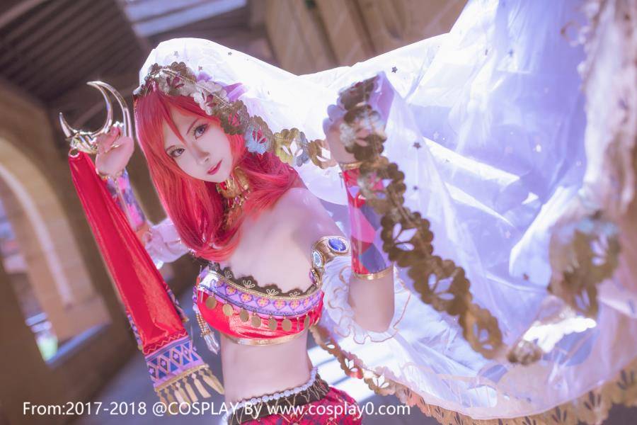 Cosplay福利/汐颜玲CosplayLoveLive西木野真姬性感舞娘美女福利图片