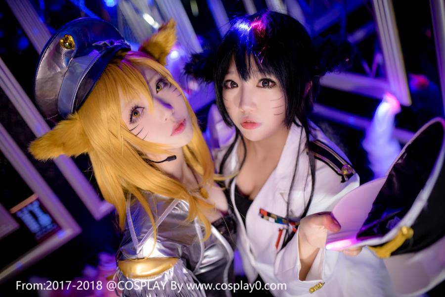 Cosplay福利/青青子w英雄联盟九尾妖狐阿狸Cosplay黑丝美女福利图