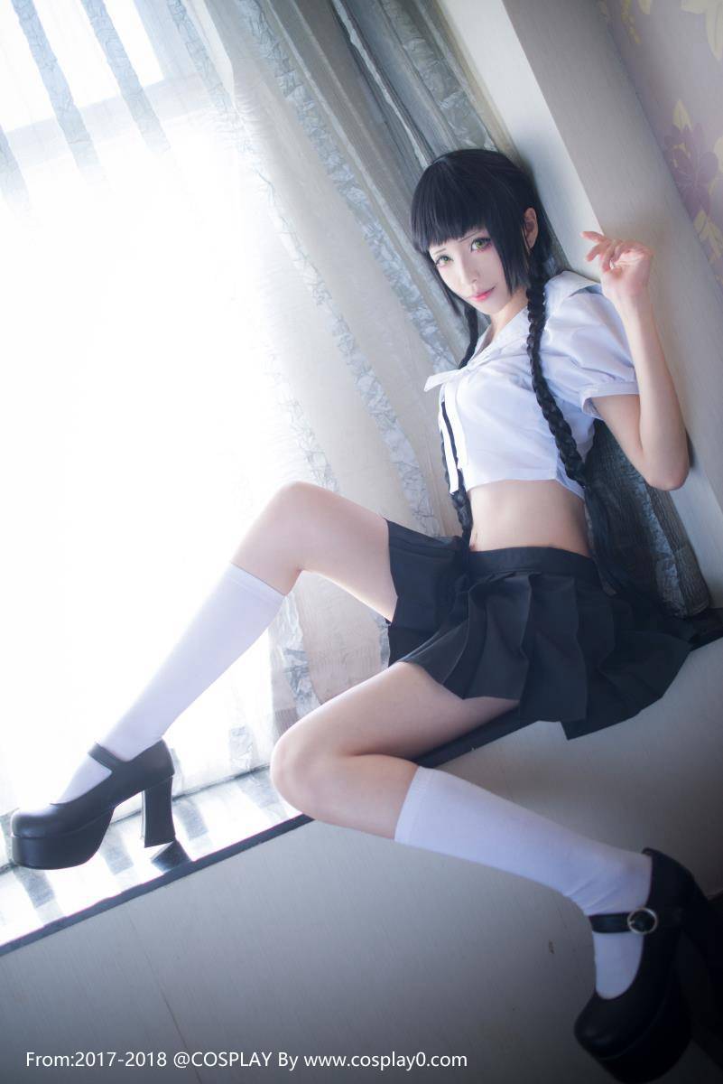 Cosplay福利/青青子Cosplay冲野真夜子JK制服白丝美腿写真福利