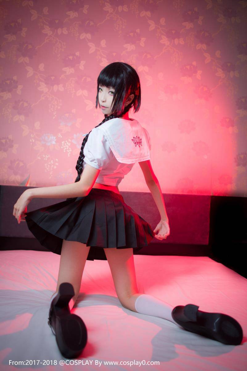 Cosplay福利/青青子Cosplay冲野真夜子JK制服白丝美腿写真福利