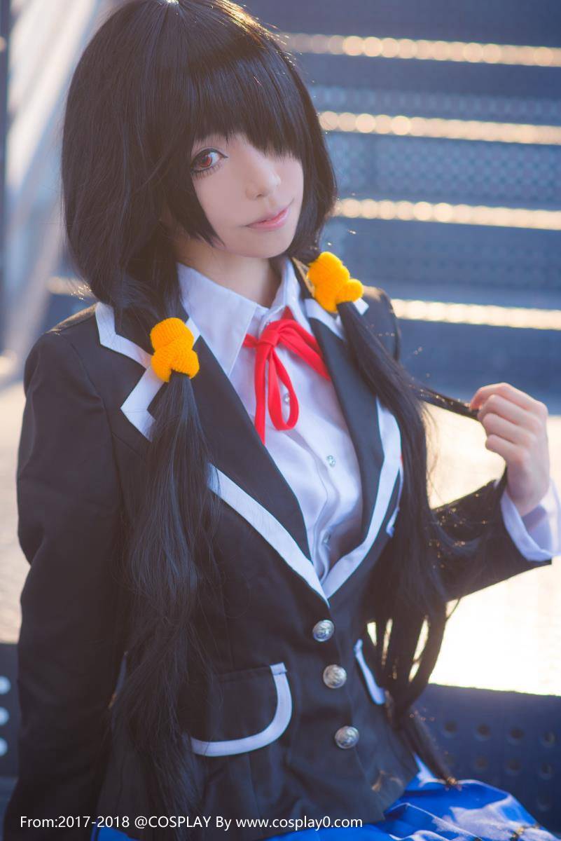 Cosplay福利/约会大作战青青子Cosplay时崎狂三制服黑丝美腿福利图