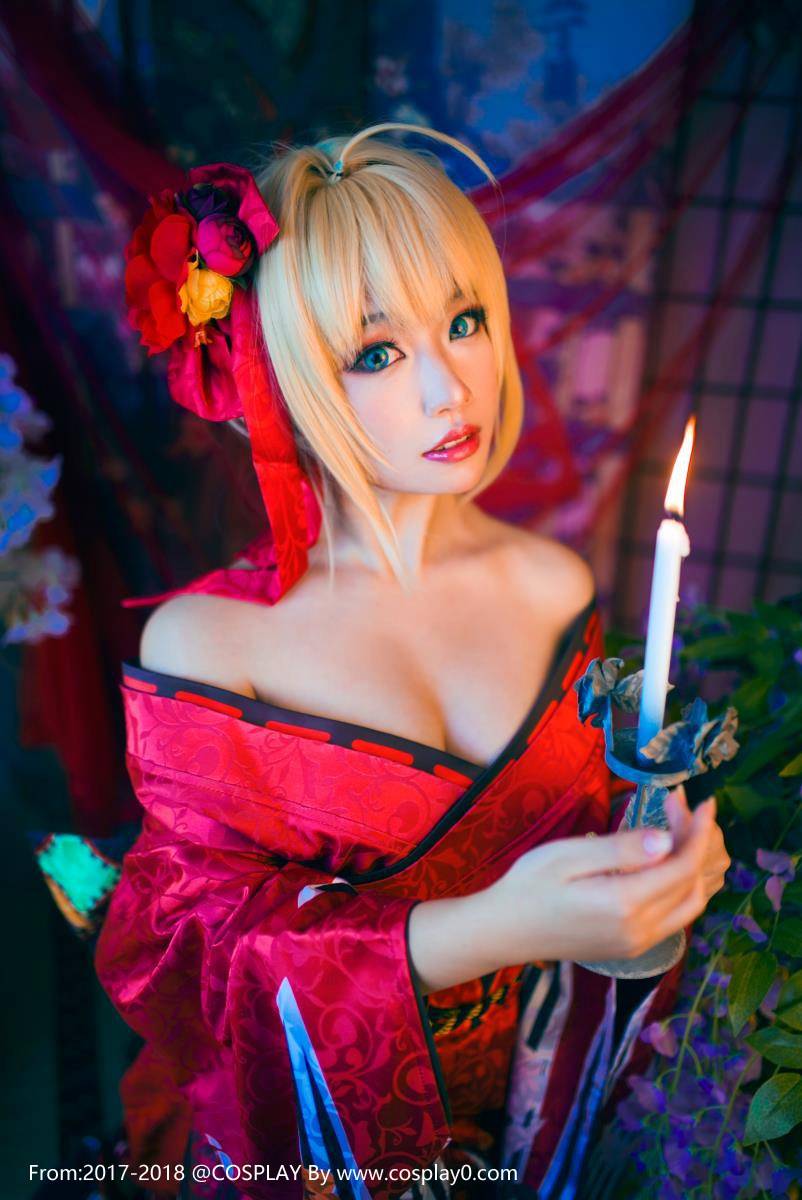 Cosplay福利/半次元巨乳美女Fate尼禄和服Cosplay福利图片