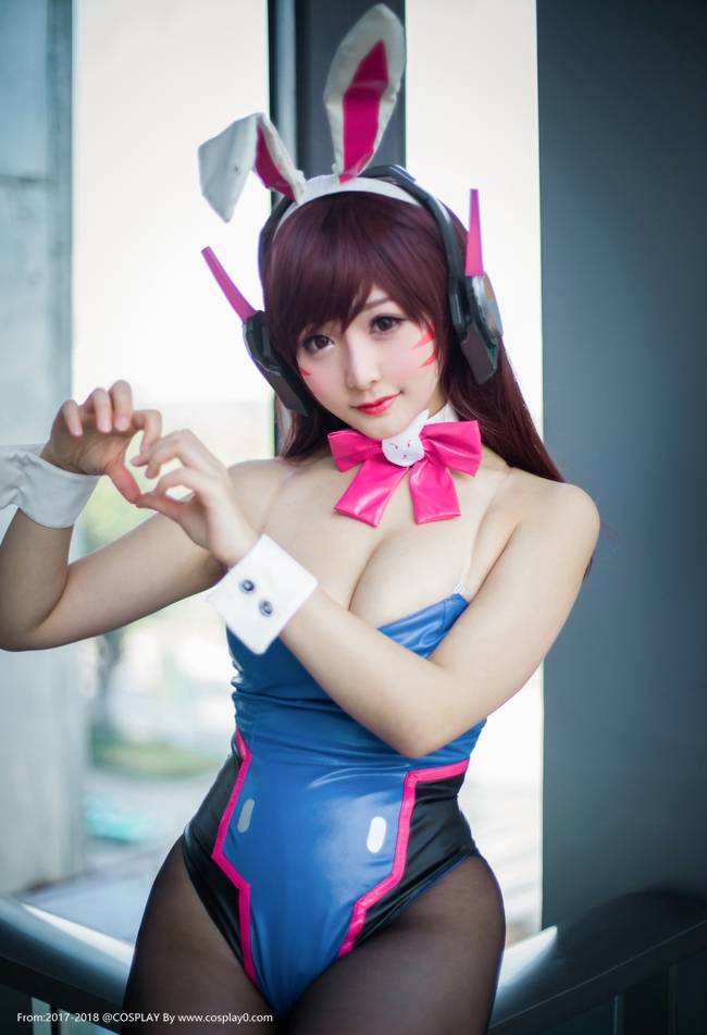 Cosplay福利/三刀刀刀刕守望先锋D.Va兔女郎同人黑丝美腿Cosplay福利