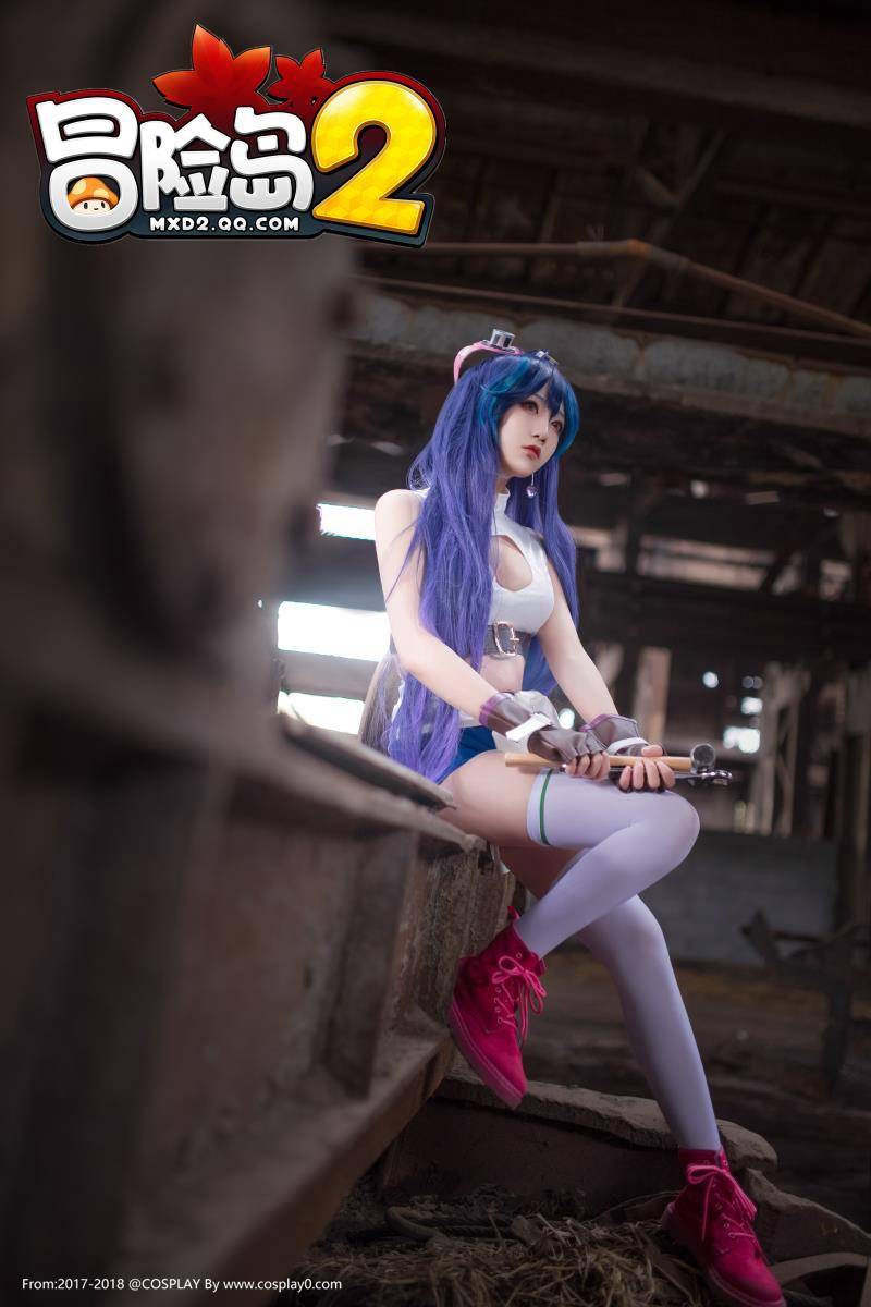 Cosplay福利/巨乳美女啾小妍SAMA冒险岛2莉莉&琪琪Cosplay福利