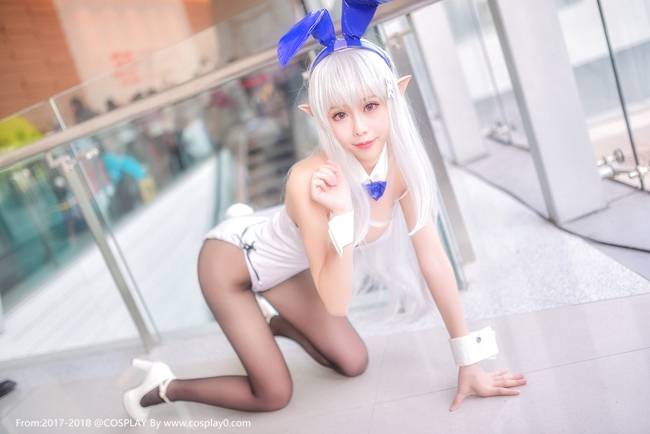 Cosplay福利/御姐桃昔doll爱蜜莉雅兔女郎黑丝无下限Cosplay福利