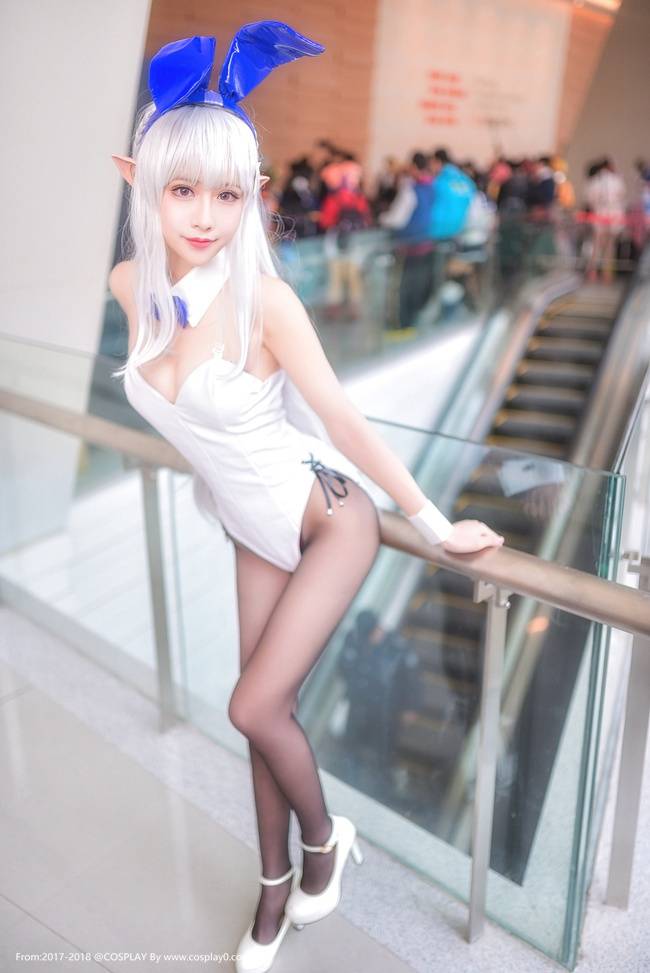 Cosplay福利/御姐桃昔doll爱蜜莉雅兔女郎黑丝无下限Cosplay福利