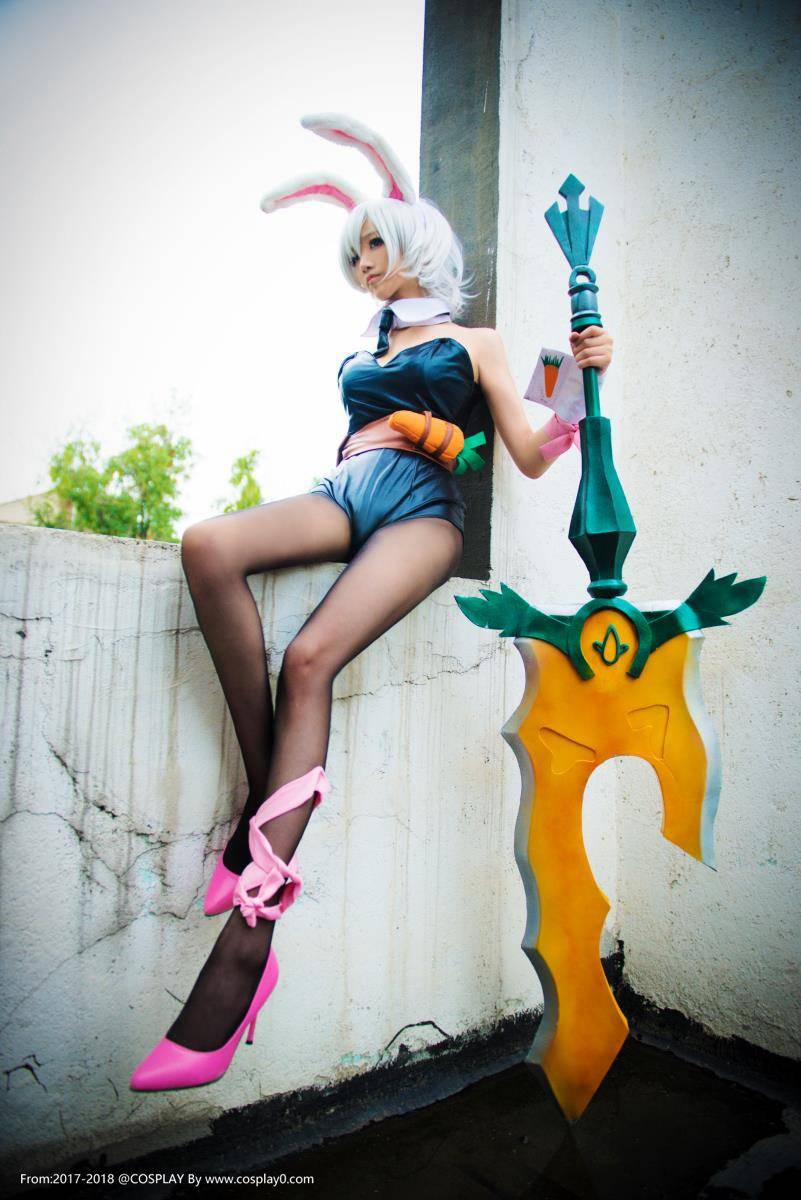 Cosplay福利/英雄联盟啾小妍SAMA锐雯兔女郎黑丝诱惑Cosplay福利
