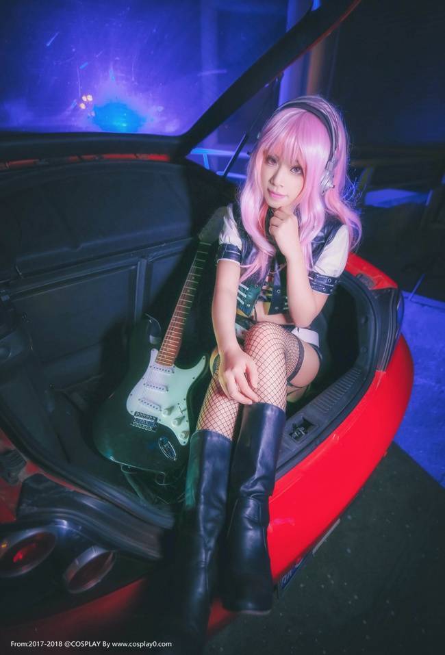 Cosplay福利/性感美女超级索尼子赛车娘同人黑丝网袜Cosplay番号