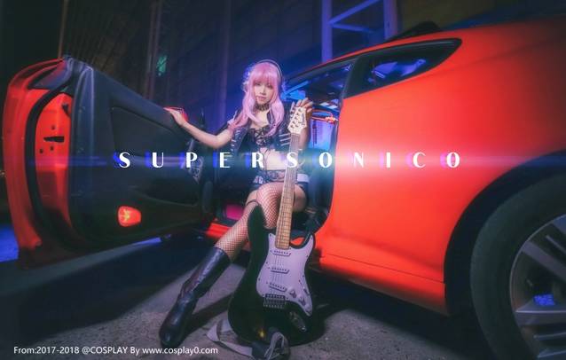 Cosplay福利/性感美女超级索尼子赛车娘同人黑丝网袜Cosplay番号