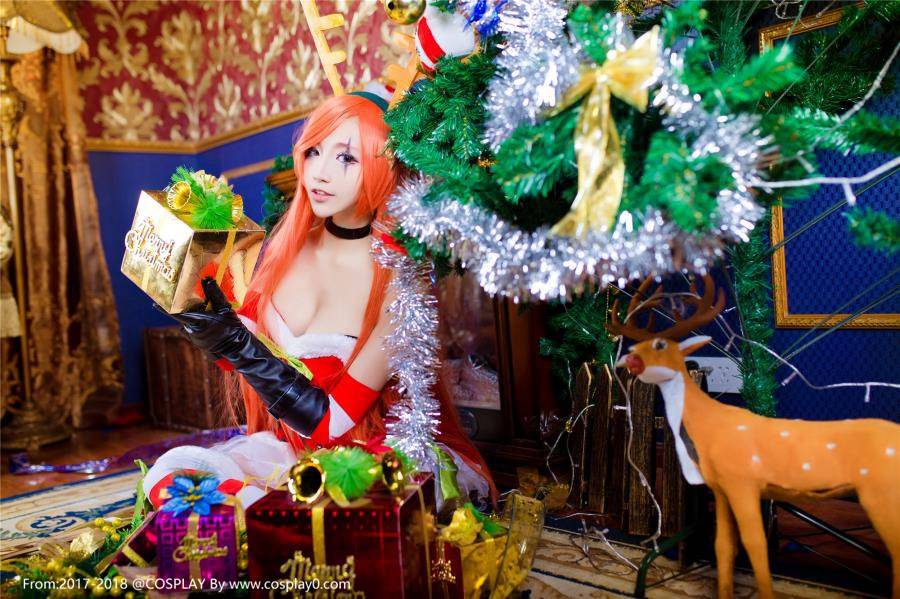 Cosplay福利/巨乳美女啾小妍LOL/英雄联盟卡特琳娜Cosplay福利