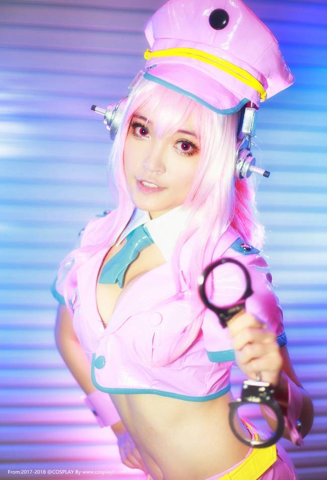 Cosplay福利/二次元萌妹子巨乳超级索尼子白丝宇宙警察Cosplay福利