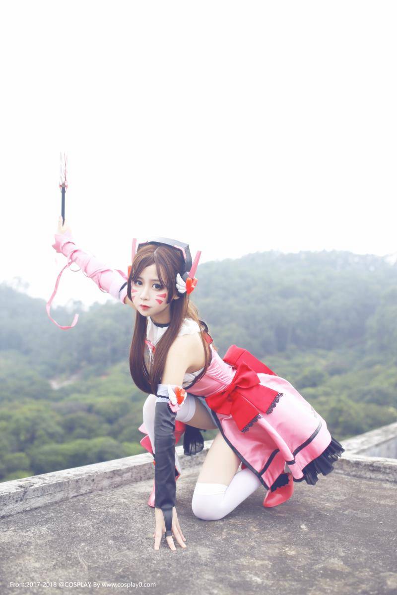 Cosplay福利/萌芽儿Cos守望先锋d.va同人魔法少女白丝胖次福利图