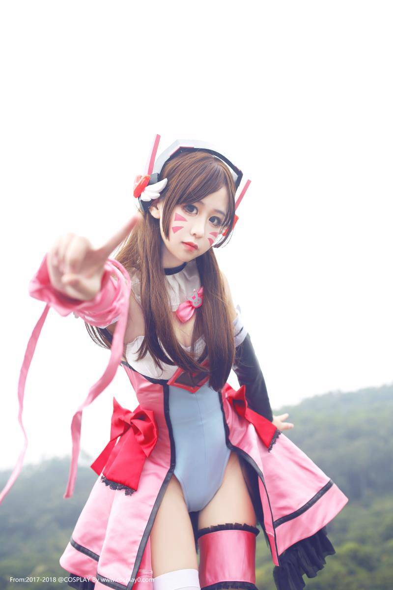 Cosplay福利/萌芽儿Cos守望先锋d.va同人魔法少女白丝胖次福利图