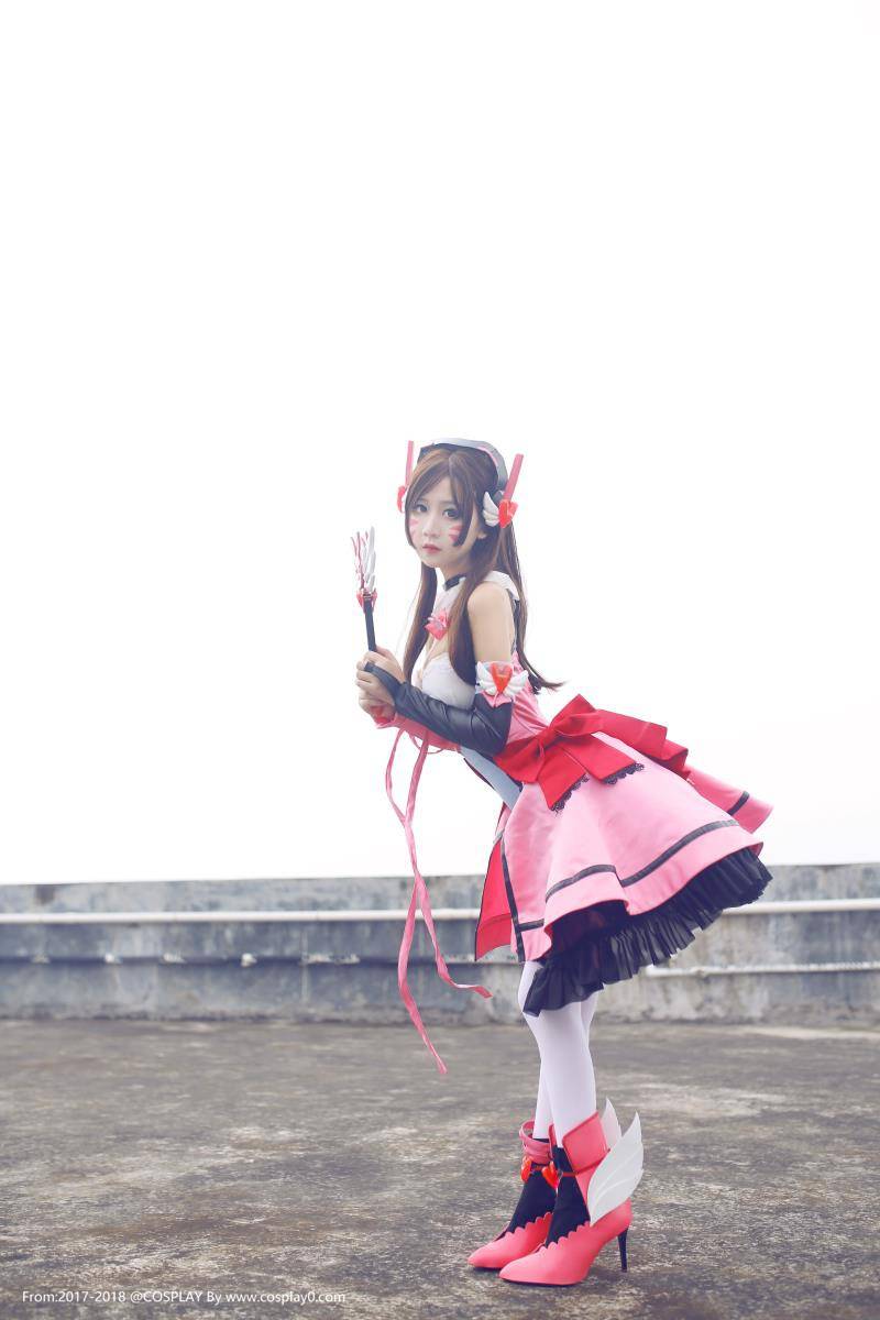 Cosplay福利/萌芽儿Cos守望先锋d.va同人魔法少女白丝胖次福利图