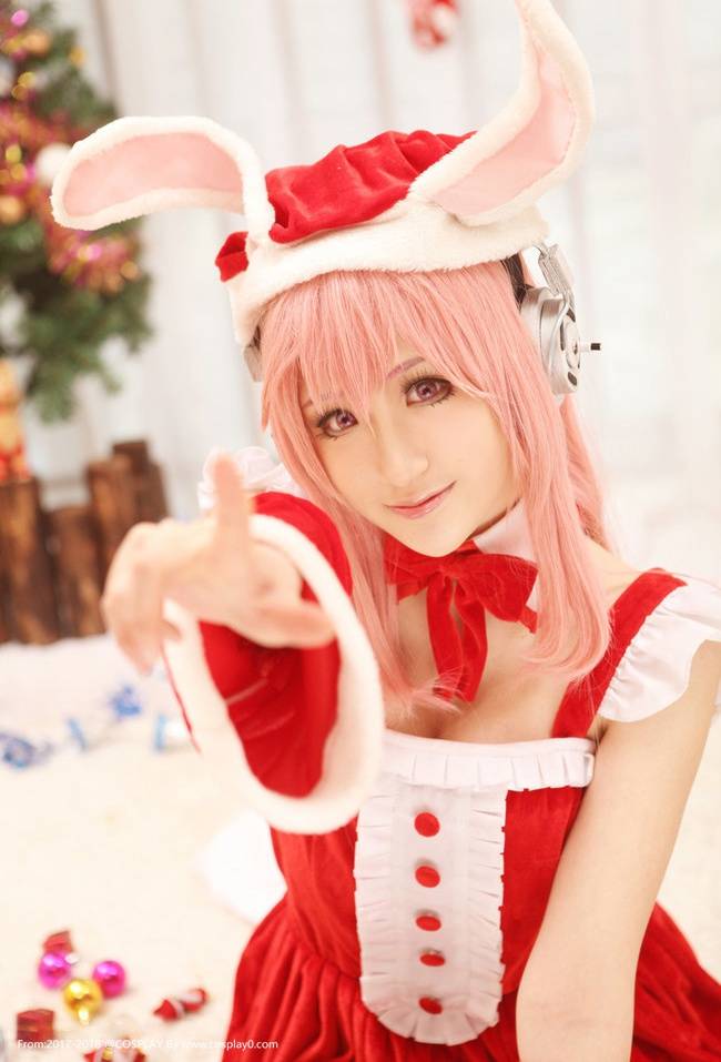 Cosplay福利/萌妹子圣诞装超级索尼子黑丝美腿Cosplay福利写真