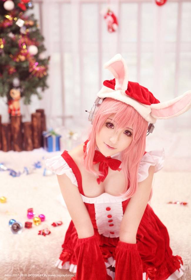 Cosplay福利/萌妹子圣诞装超级索尼子黑丝美腿Cosplay福利写真