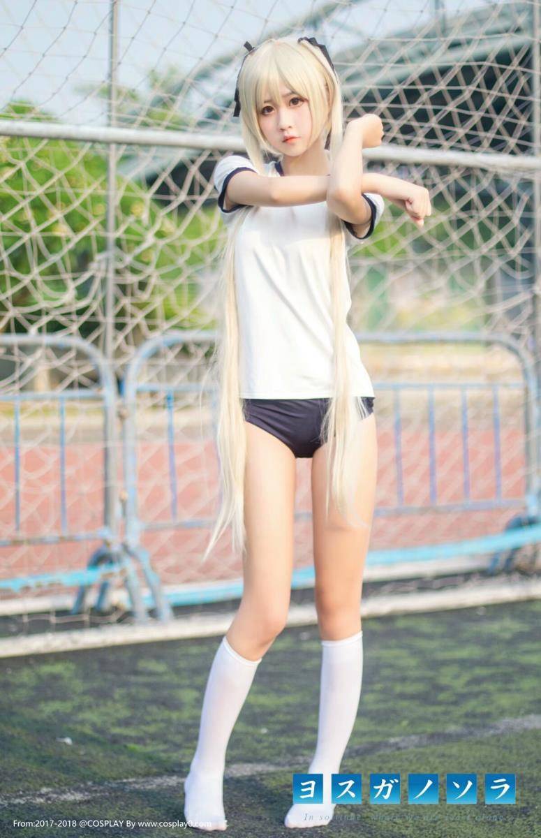 Cosplay福利/缘之空萌芽儿Cos穹妹双马尾白丝萝莉腿控福利