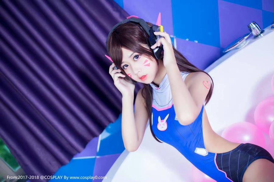 Cosplay福利/萌芽儿Cos守望先锋D.va同人白丝萝莉死库水福利