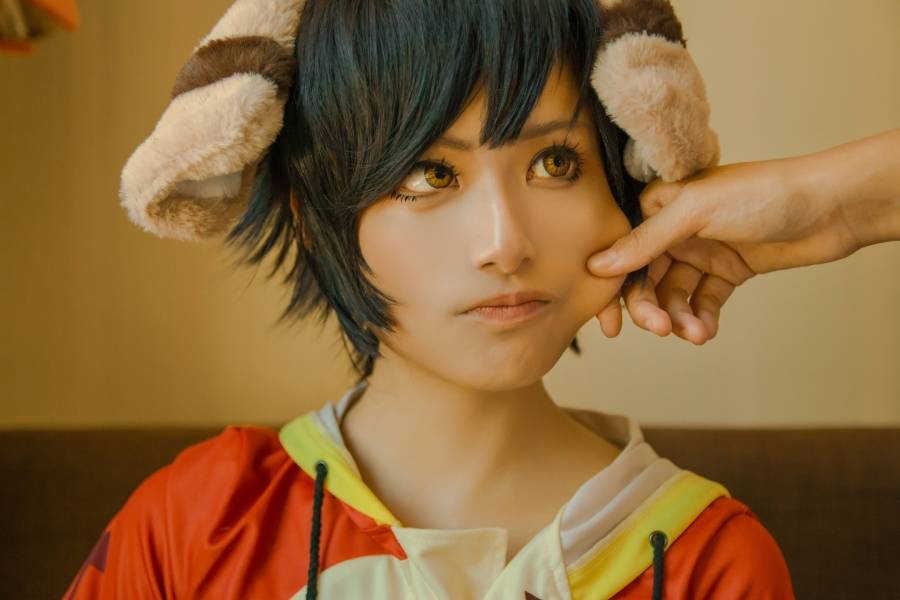 Cosplay福利/可爱正太小萝莉王者荣耀李元芳居家服Cosplay图片