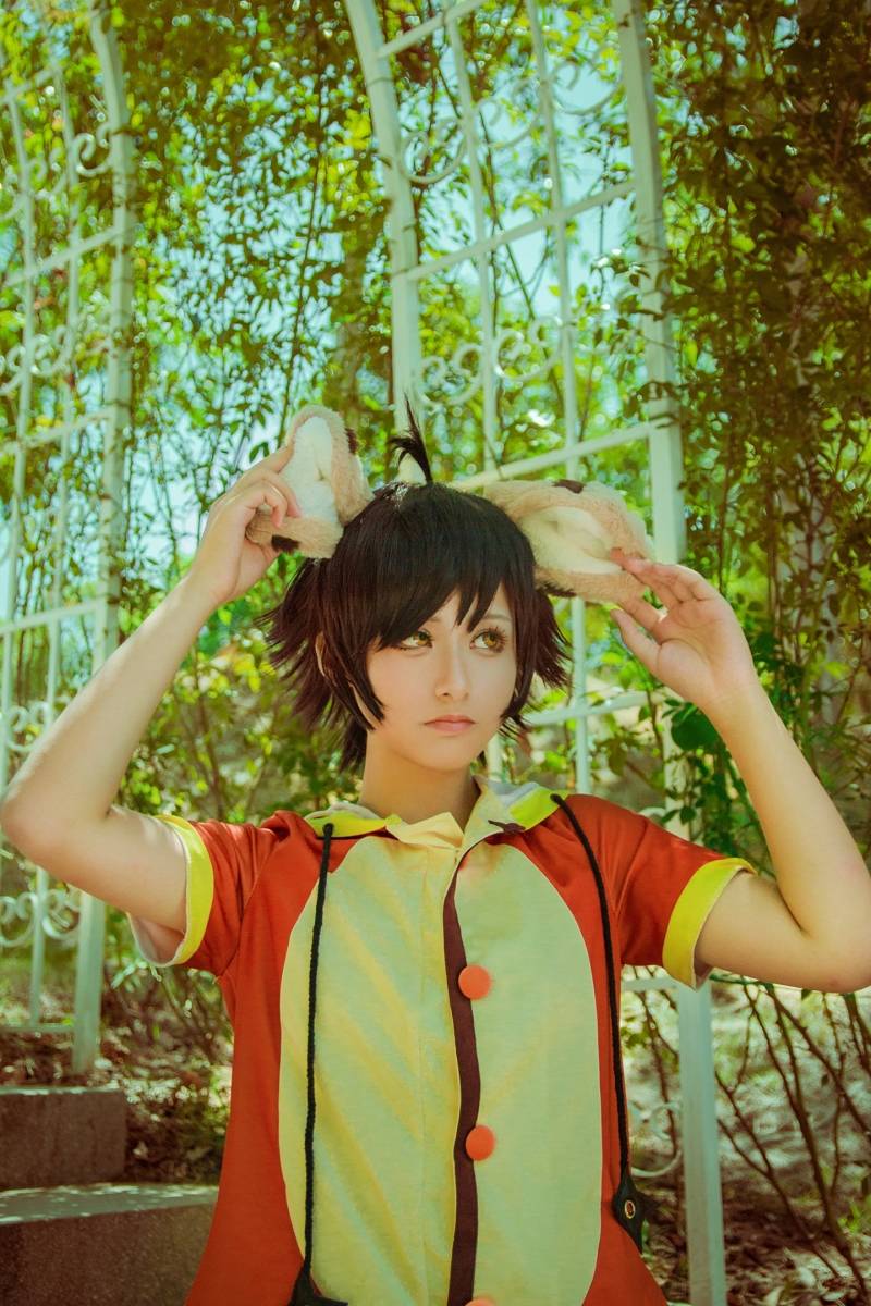 Cosplay福利/可爱正太小萝莉王者荣耀李元芳居家服Cosplay图片