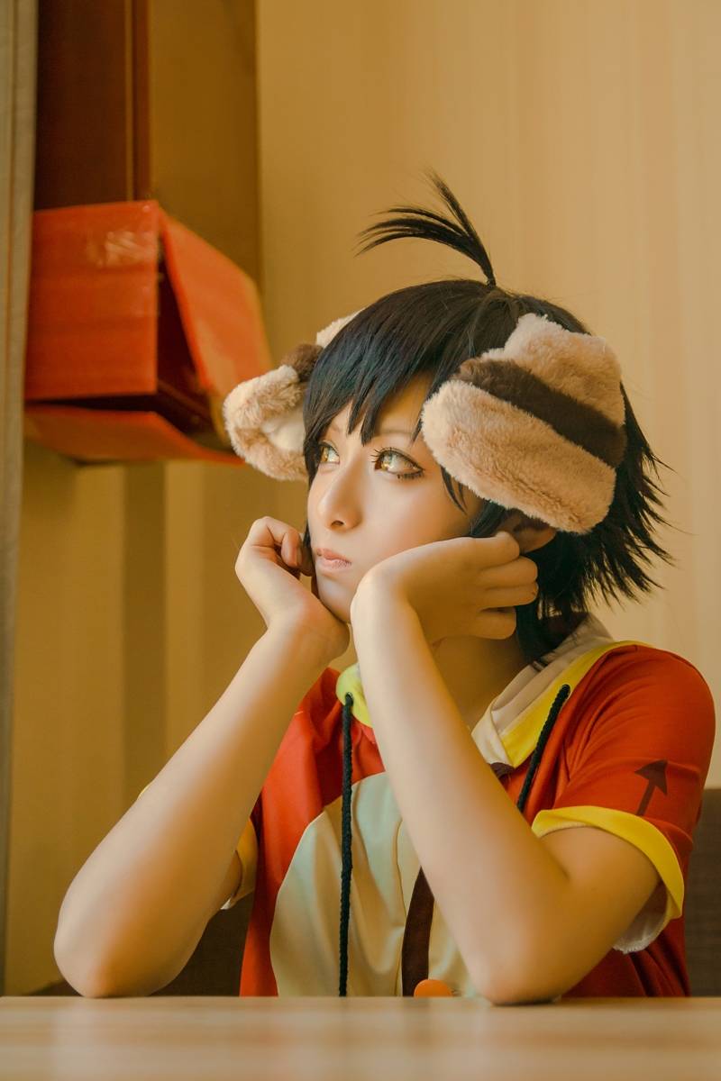 Cosplay福利/可爱正太小萝莉王者荣耀李元芳居家服Cosplay图片