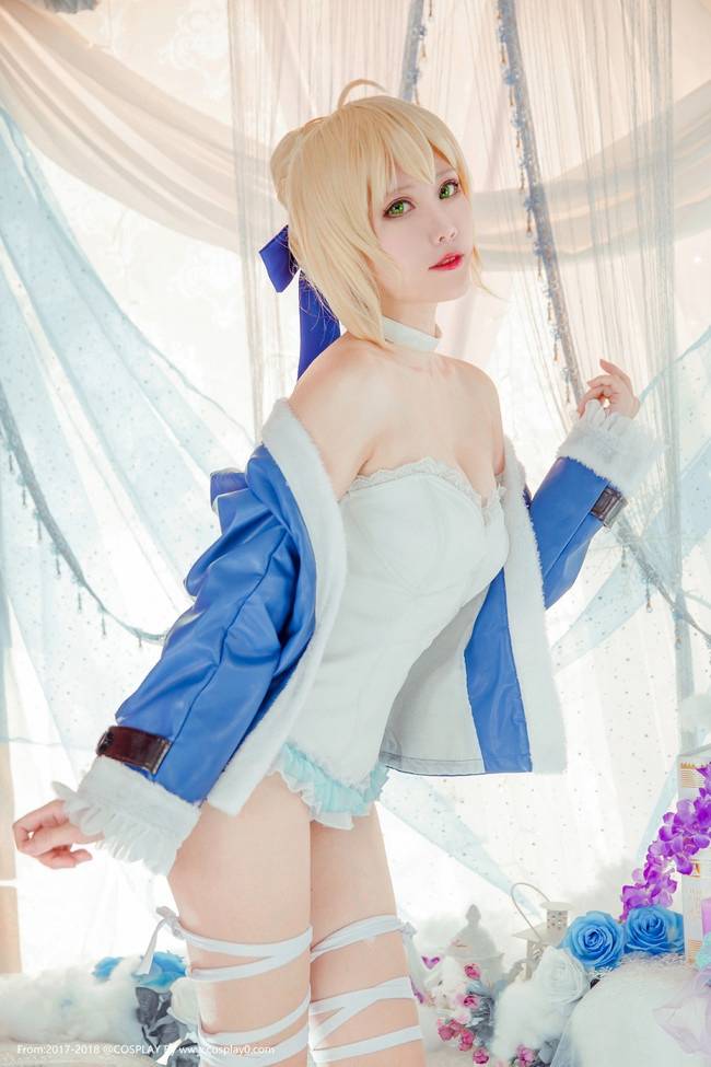 Cosplay福利/爆乳嫩模saber尼禄内衣诱惑无圣光Cosplay福利