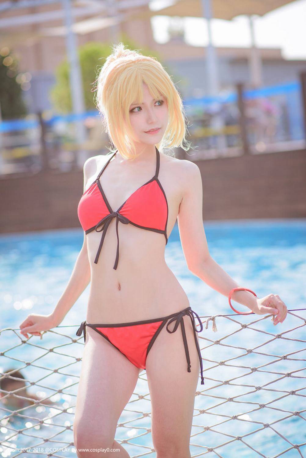 Cosplay福利/比基尼美女saber无下限胖次诱惑Cosplay福利