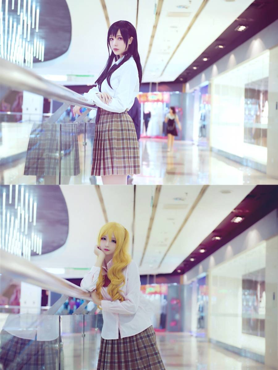 Cosplay福利/百合姐妹花Citrus蓝原芽衣/蓝原柚子Cosplay美图