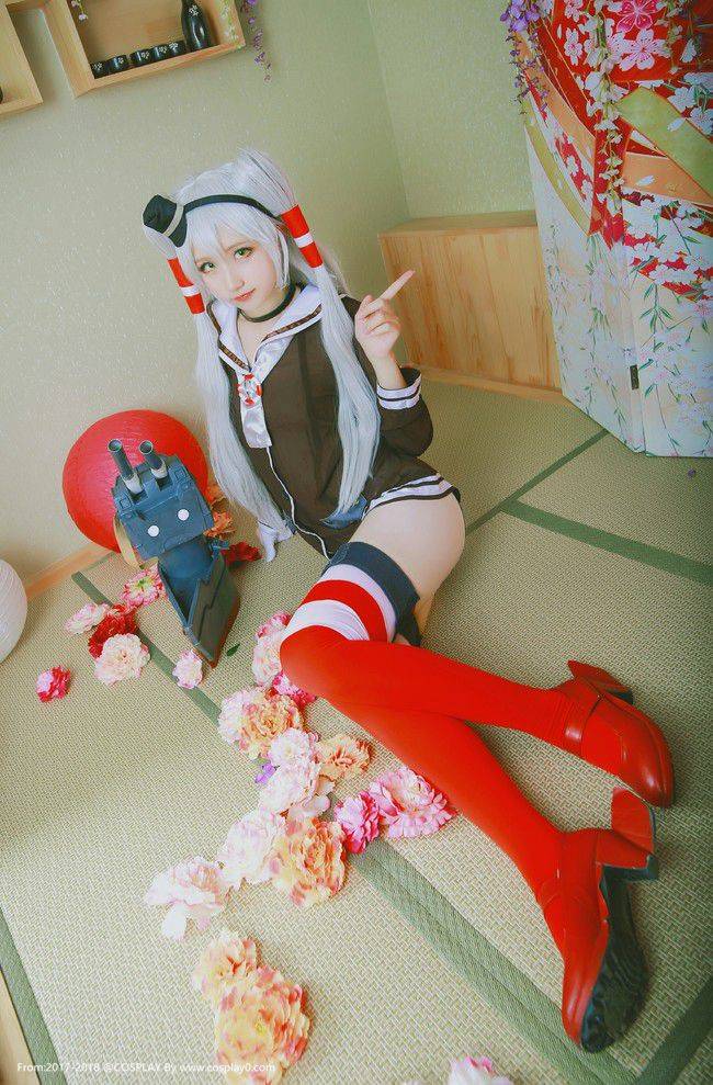 Cosplay福利/舰队Collection天津风JK制服诱惑丝袜腿控Cos福利